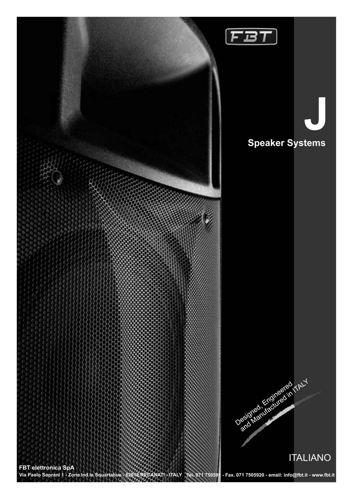 FBT J15A, J12A, J5A, DJ15A, J8A User manual