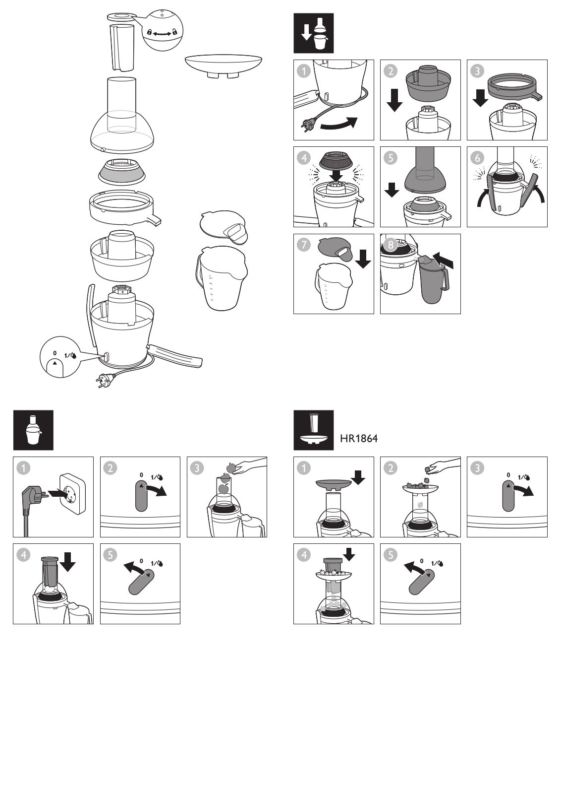 Philips HR1855-90 Operating Instructions