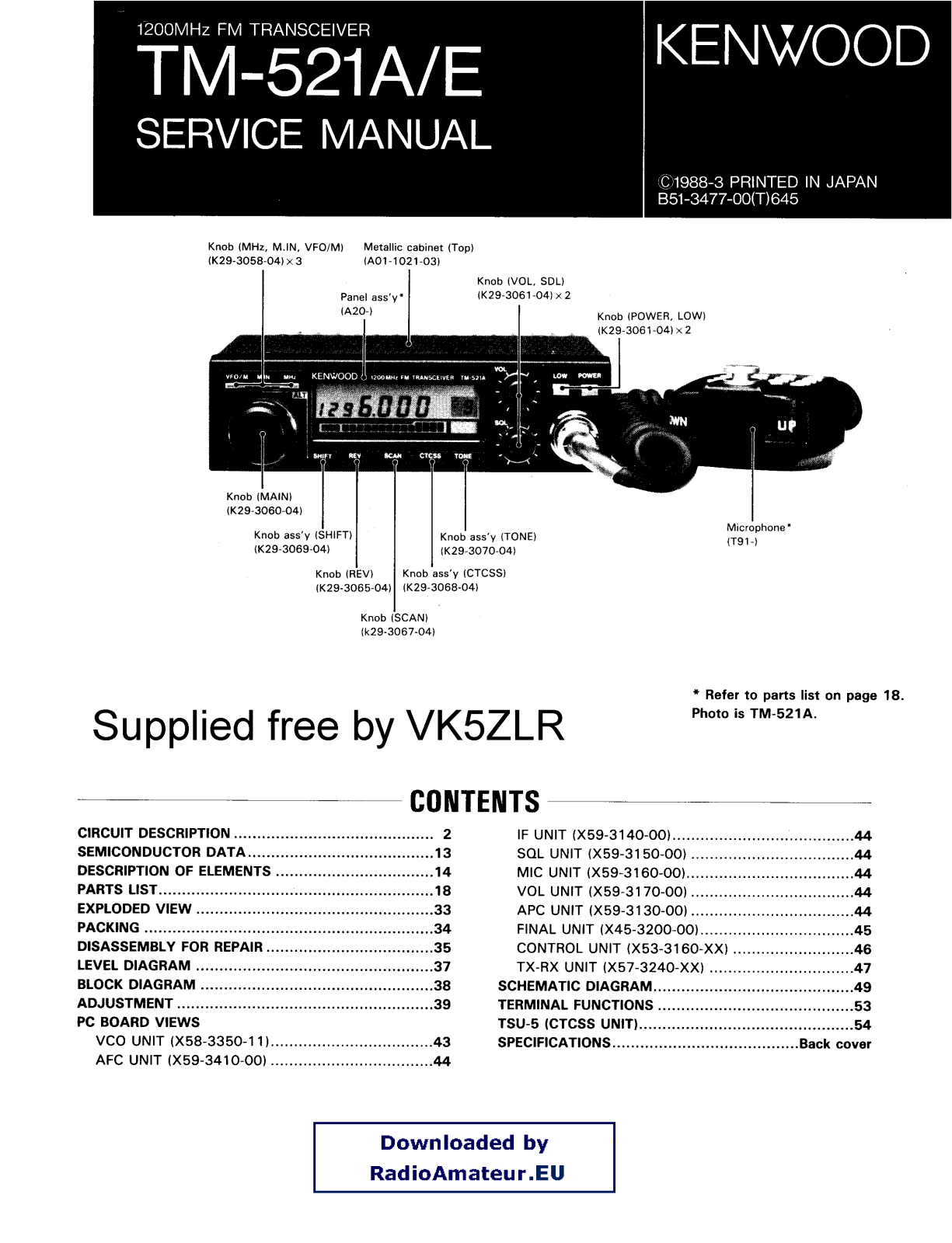 Kenwood tm521 schematic