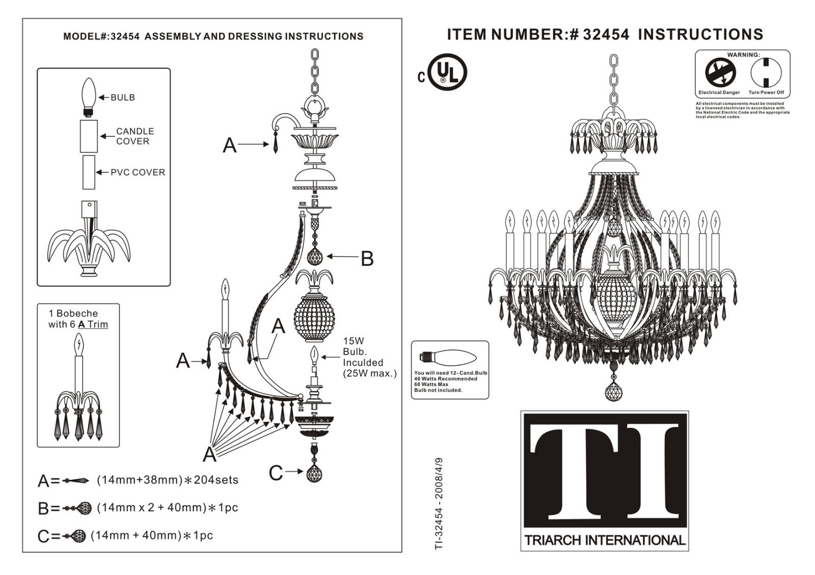 Triarch 32454 User Manual