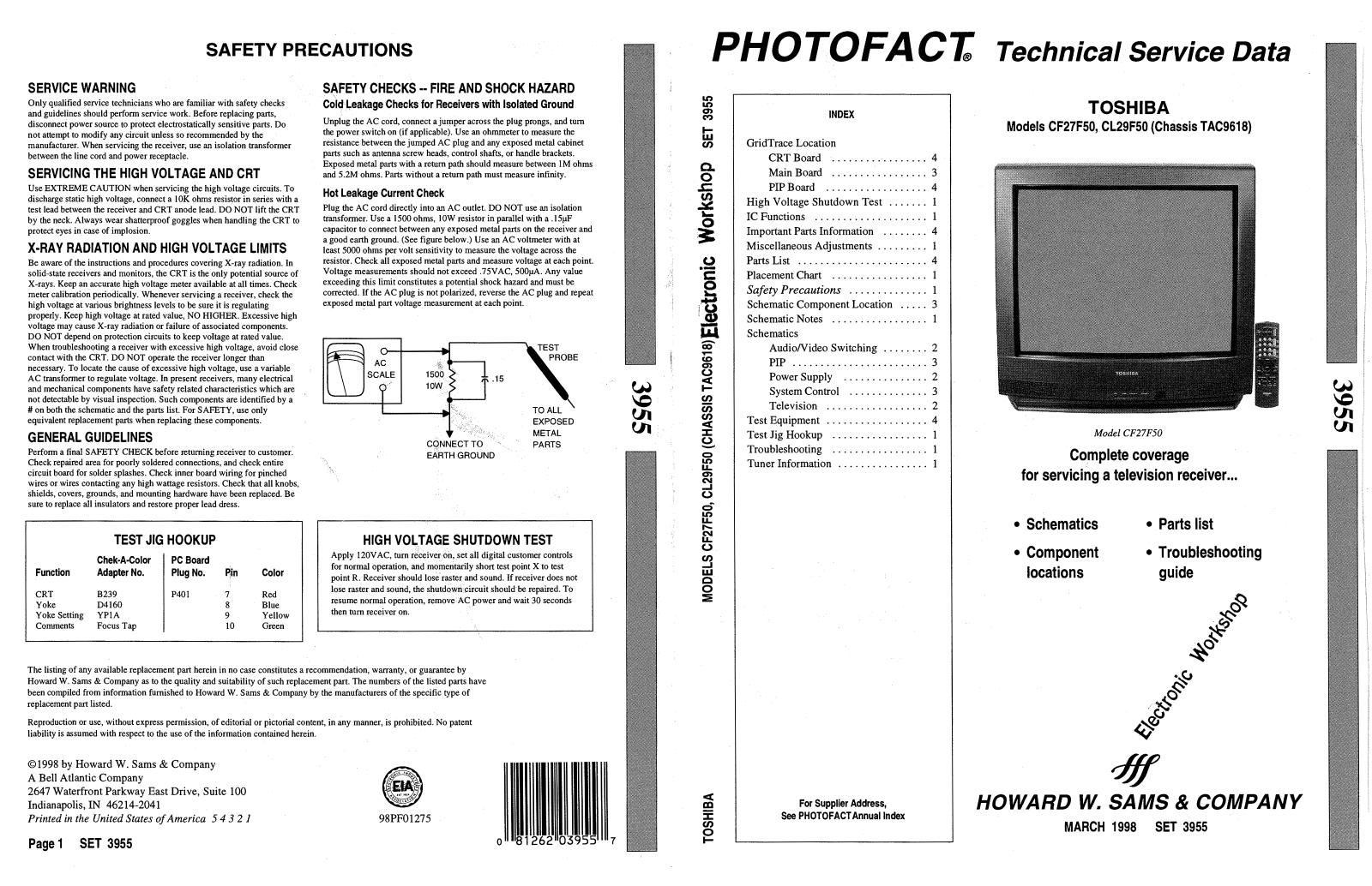 Toshiba CF27F50, CL29F50 Diagram