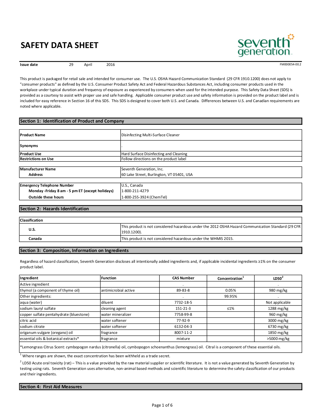 Seventh Generation SEV22810CT User Manual