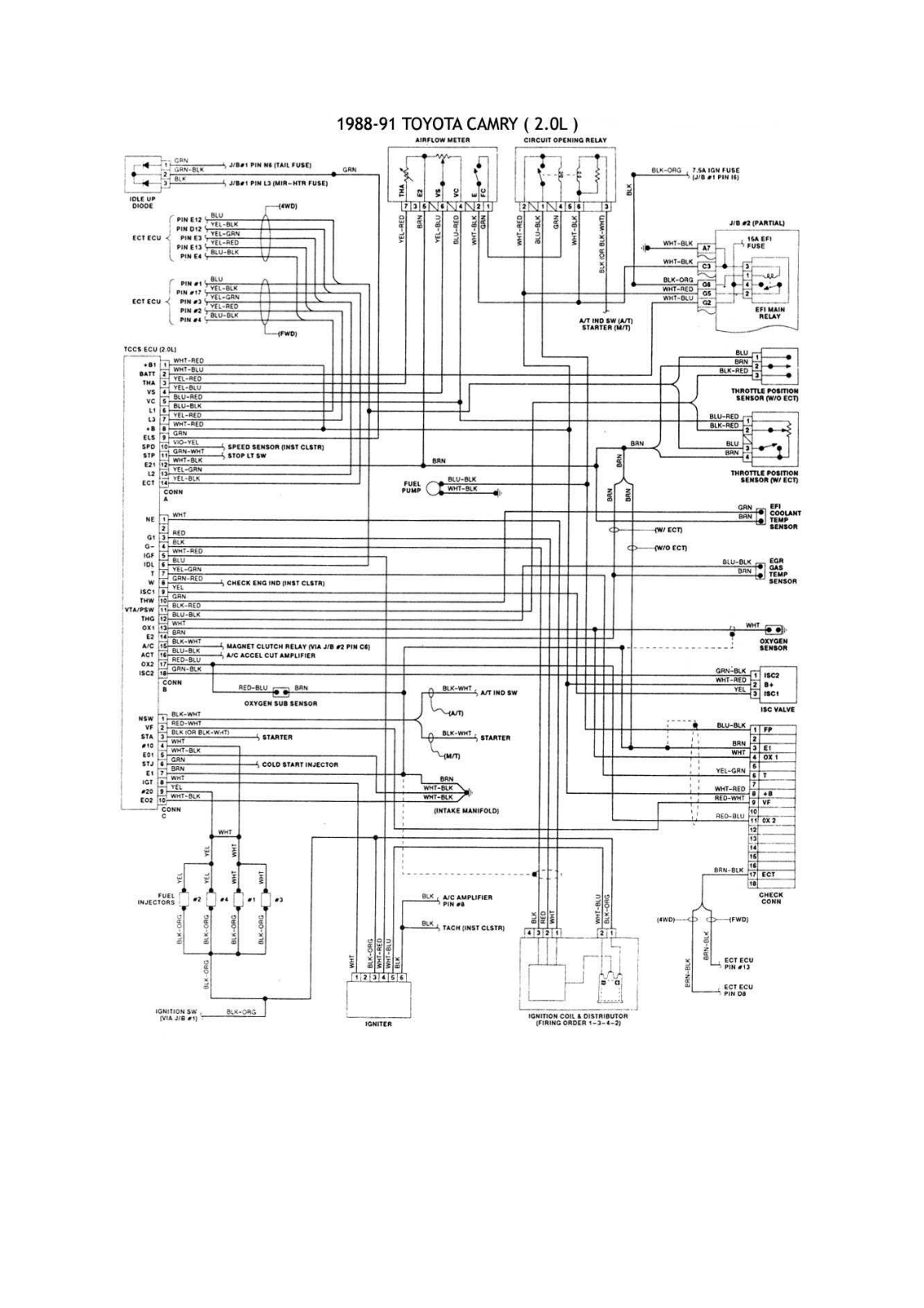 Toyota Camry 7-11 esqtoy008 Diagram