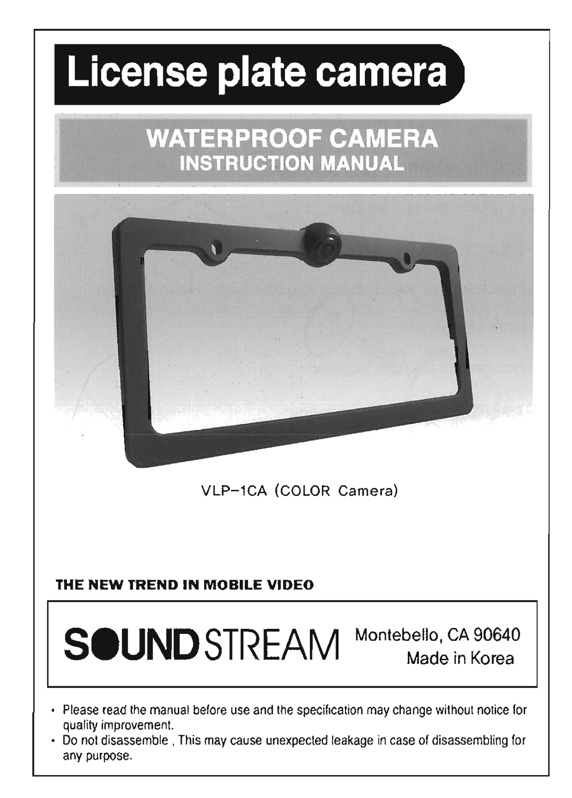 Soundstream Technologies VLP-1CA User Manual