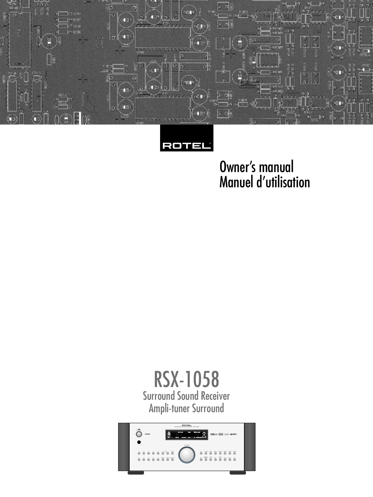 Rotel RSX-1058 User Manual