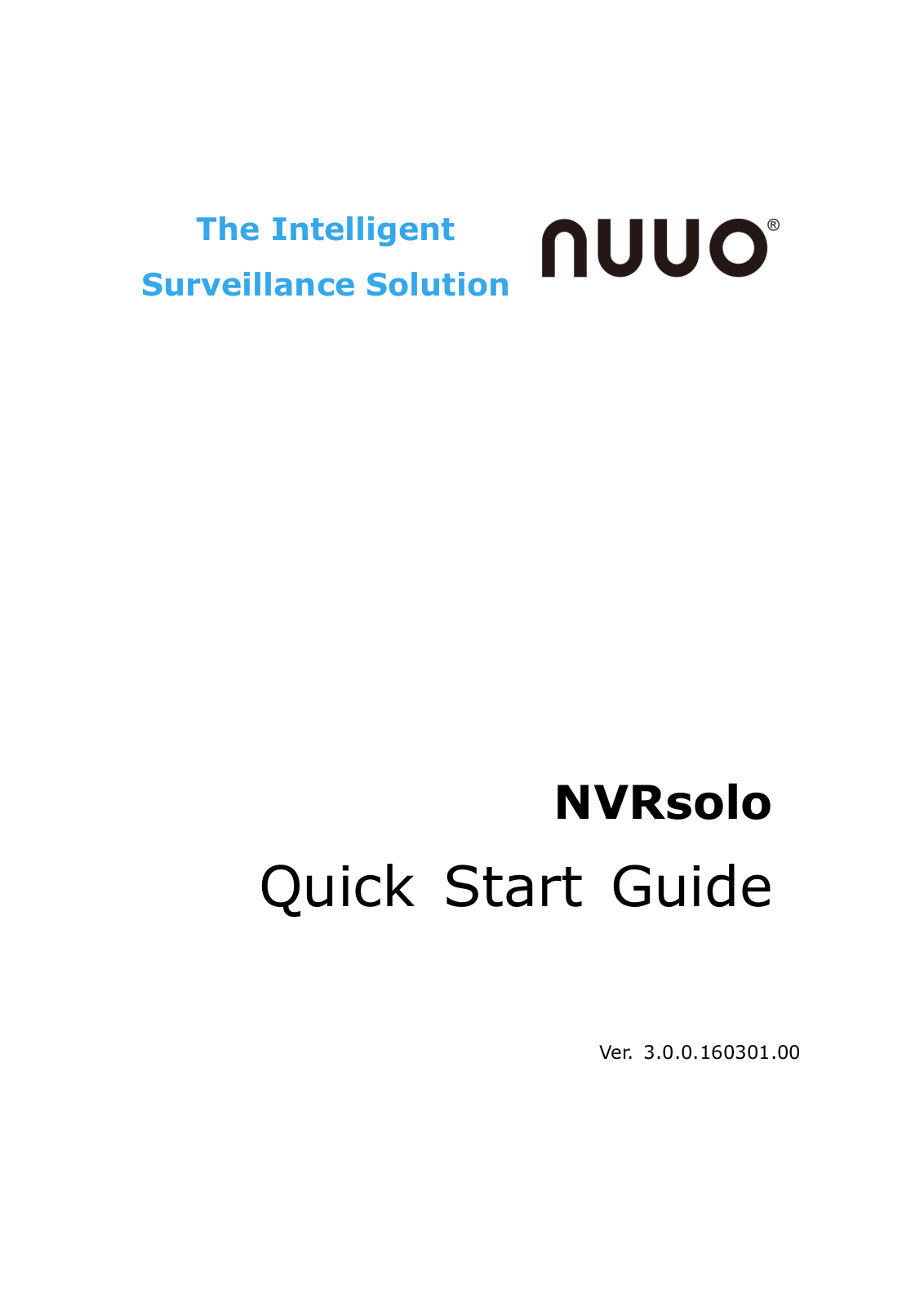 Nuuo NS-2080-US, NS-2160-US, NS-8160-US, NS-8165-US Quick Start Guide