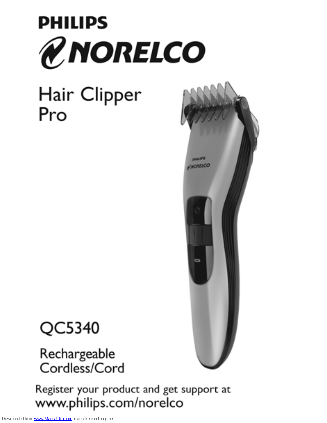 Philips QC5340/40, Norelco QC5340 User Manual