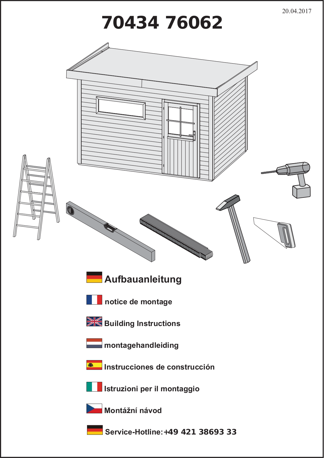 Karibu 70434, 76062 Assembly instructions