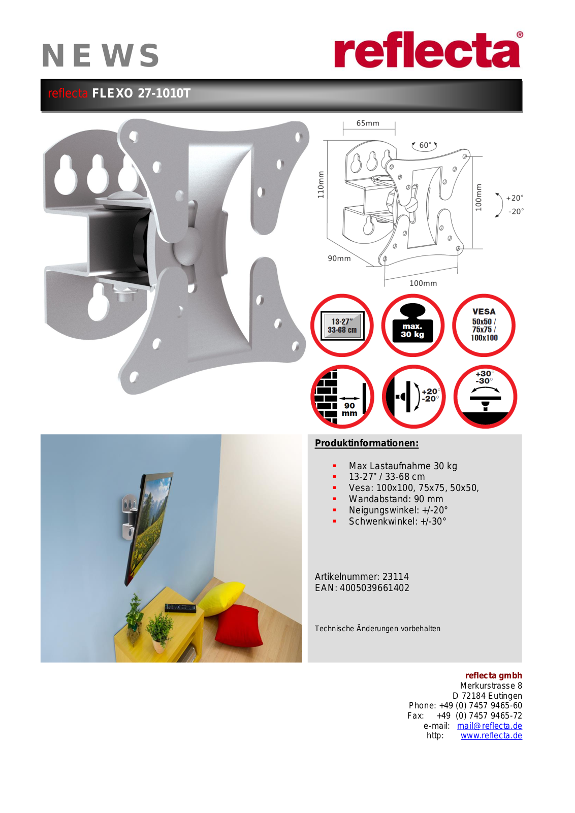 Reflecta Flexo 27-1010T User Manual