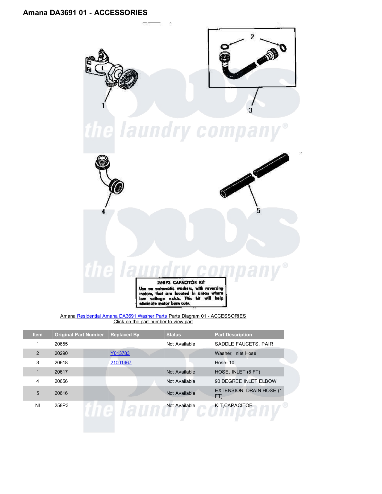 Amana DA3691 Parts Diagram