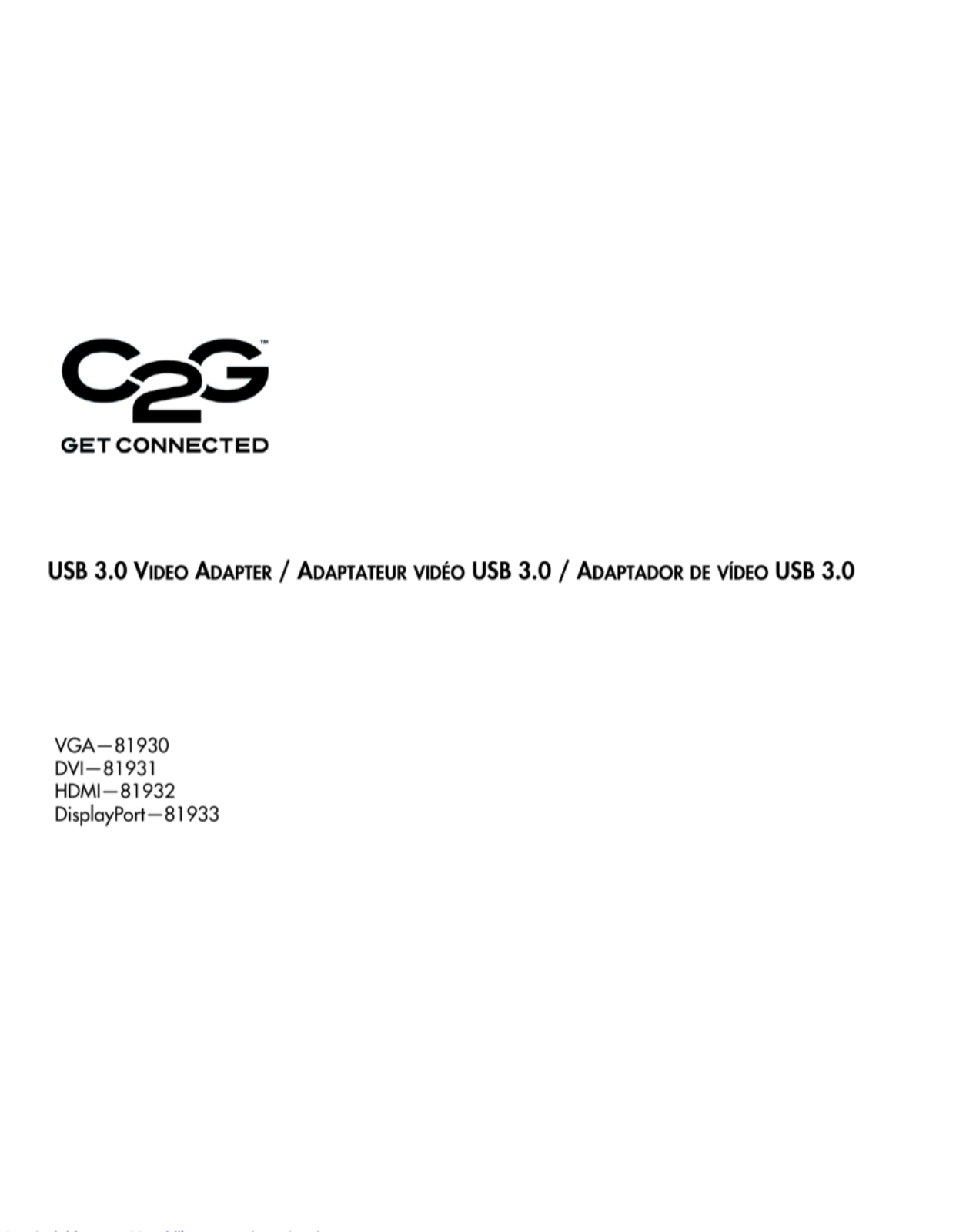 C2G 81930 User Manual