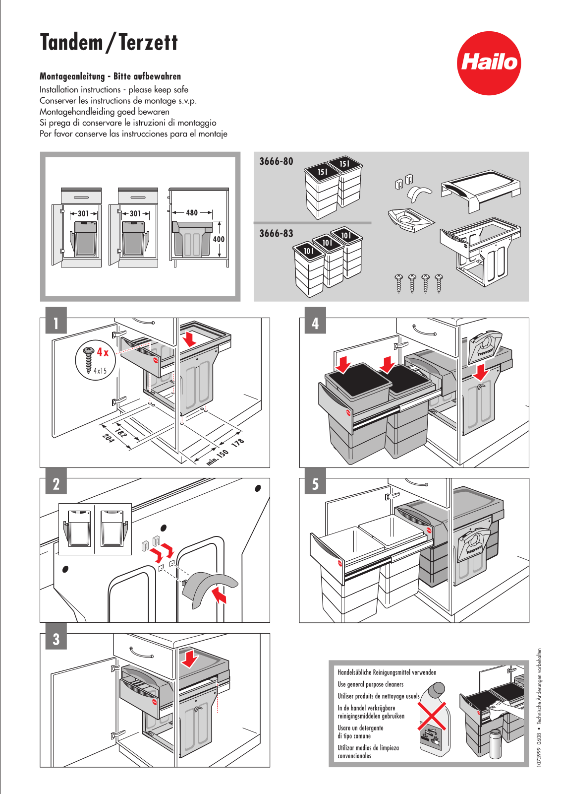 Hailo 3666801 assembly Instructions