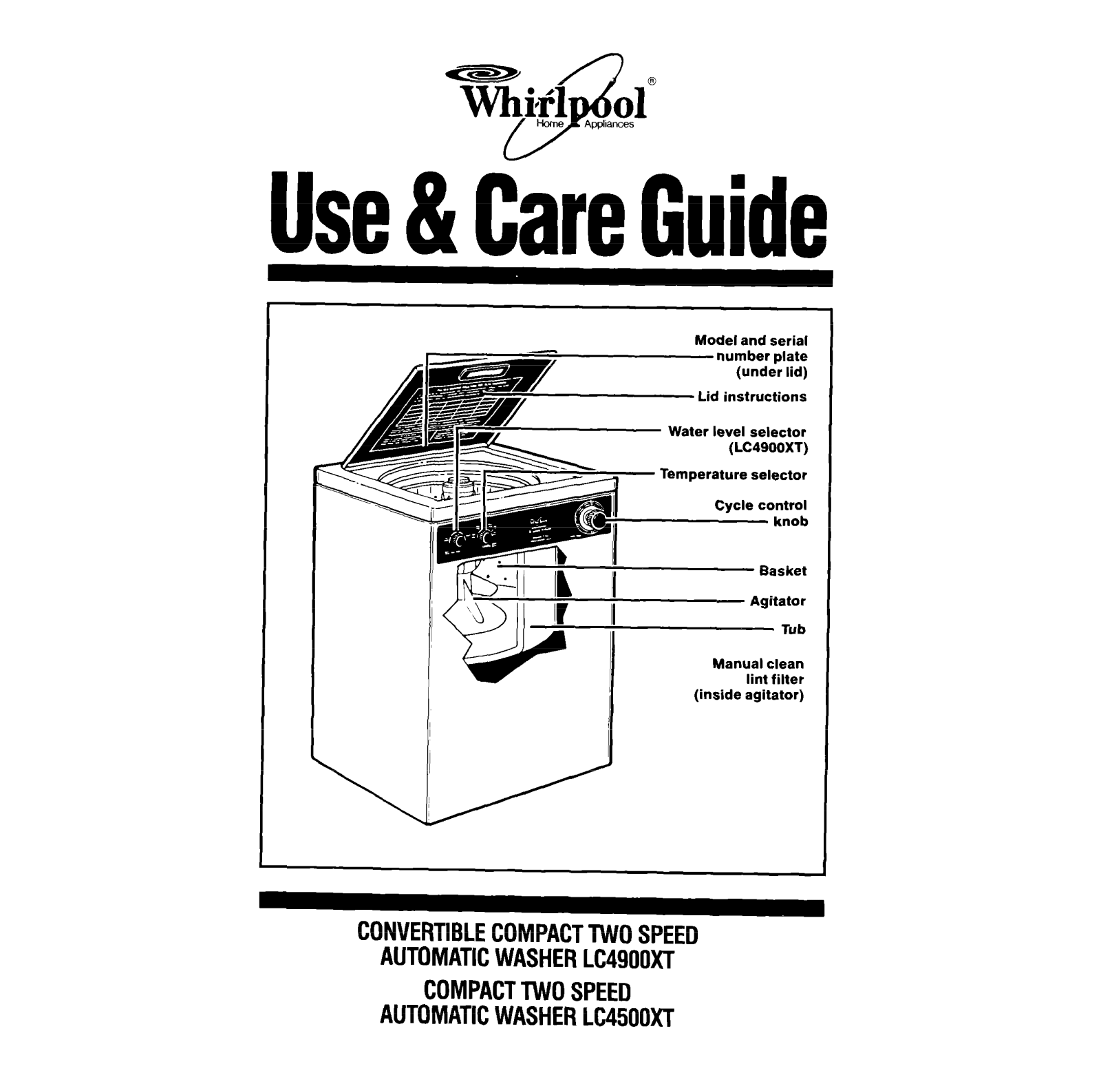 Whirlpool LC4900XT Owner's Manual