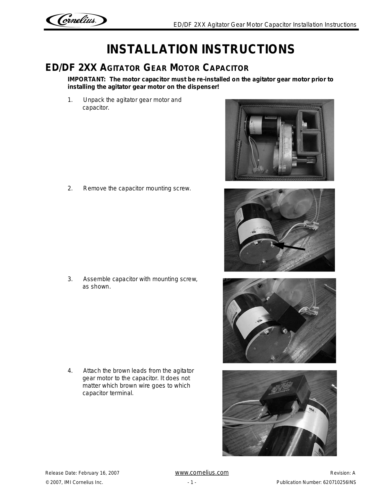 Cornelius ED-DF User Manual