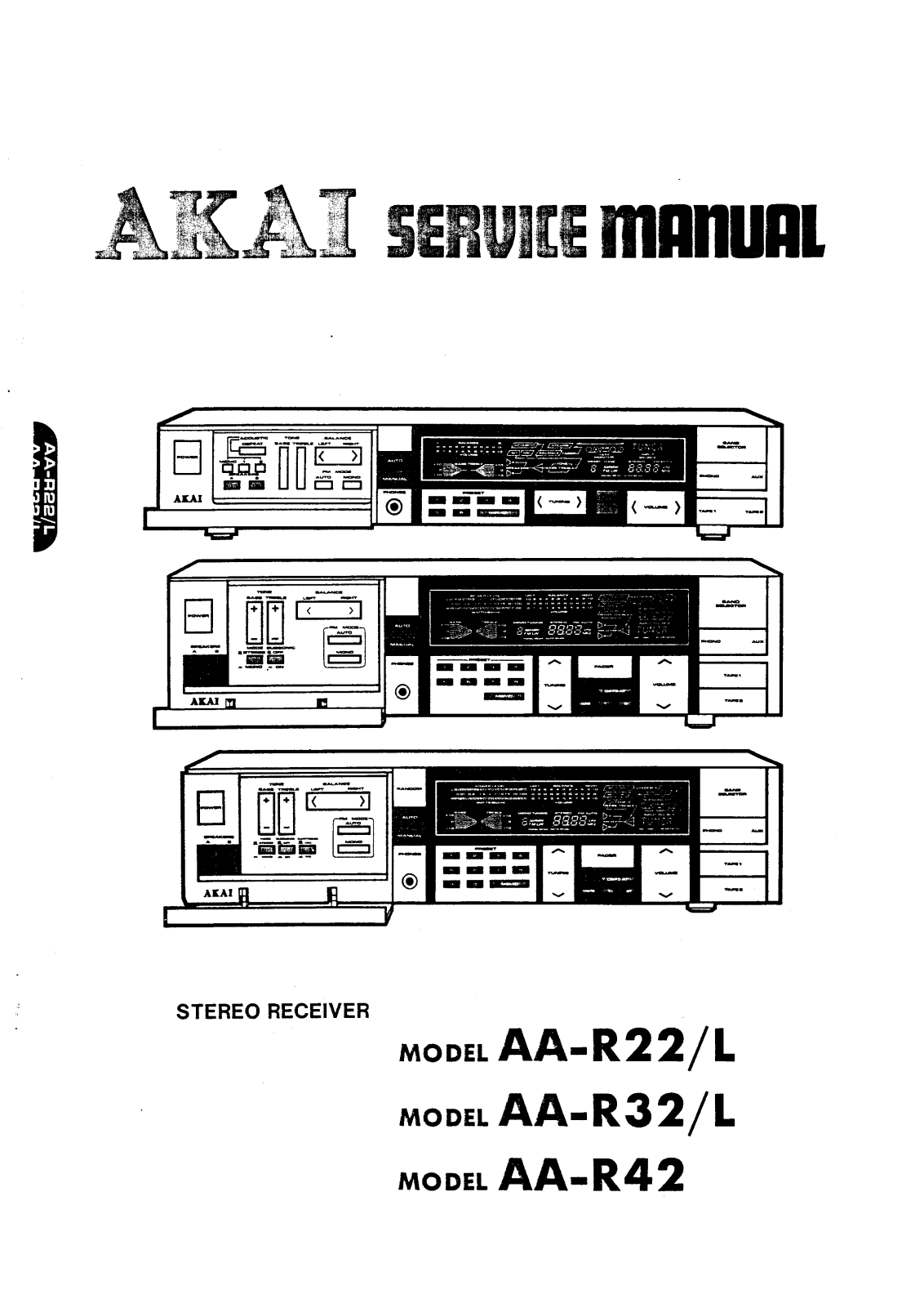 Akai AAR-42, AAR-32-L, AAR-22-L Service manual