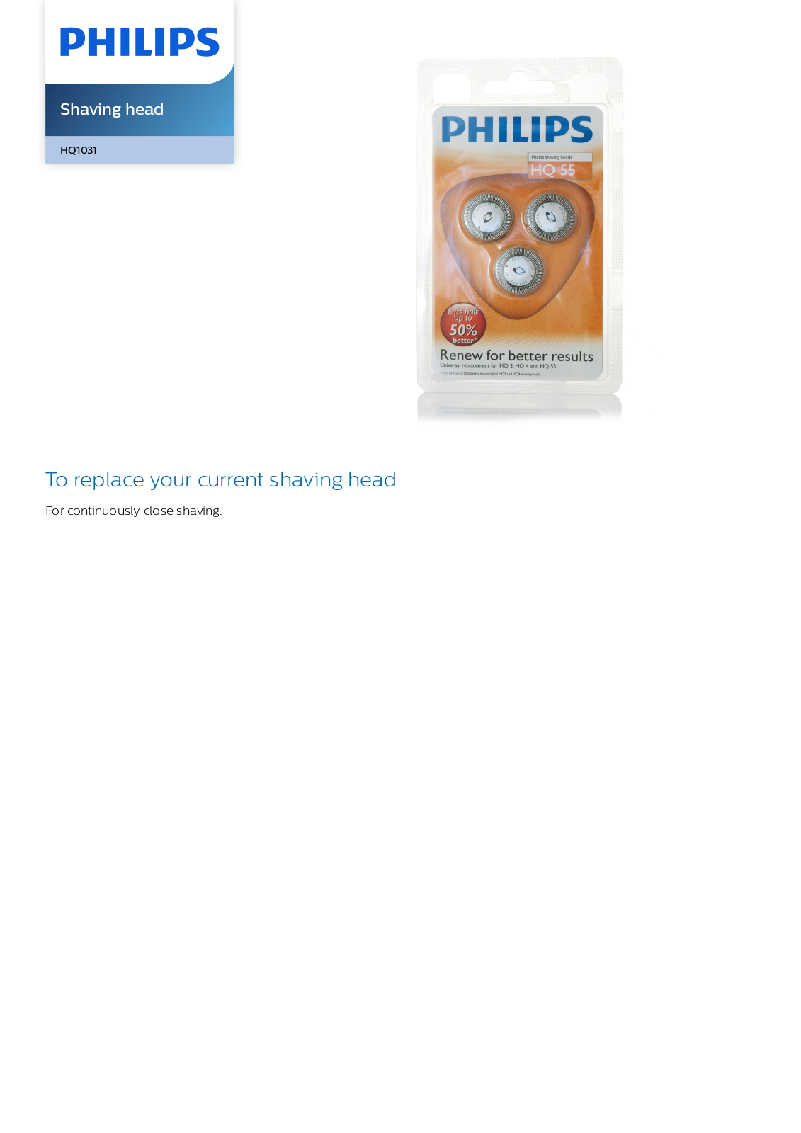 Philips HQ1031/01 leaflet - ManualMachine.com