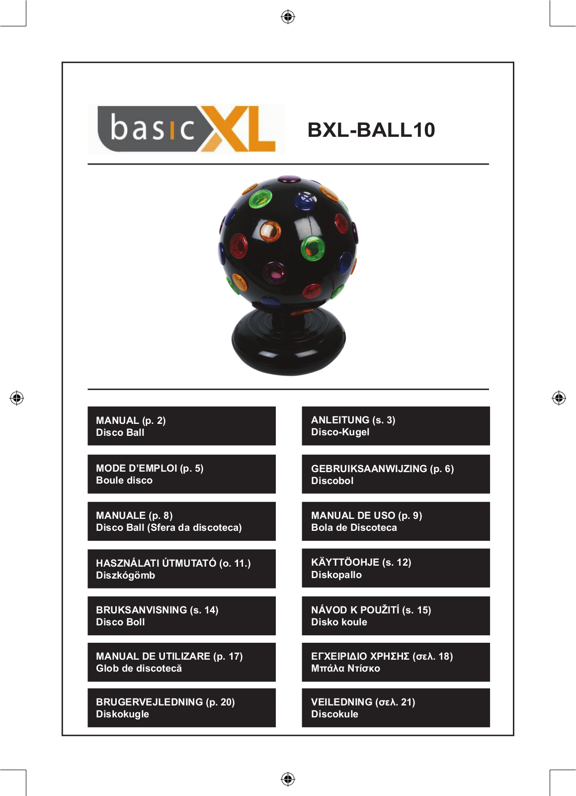 BasicXL BXL-BALL10 User Manual