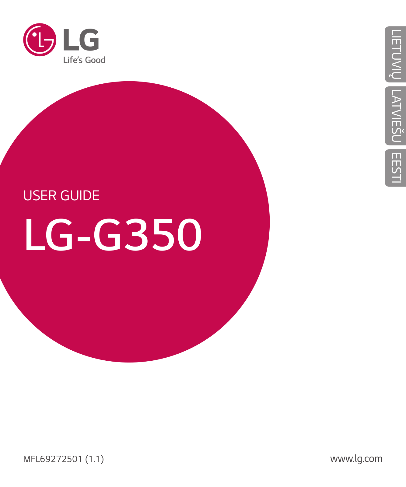 LG LGG350 User manual