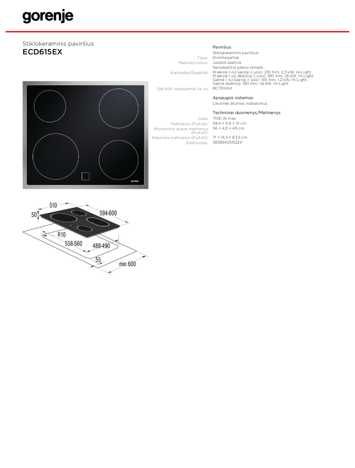 Gorenje ECD615EX BROCHURE