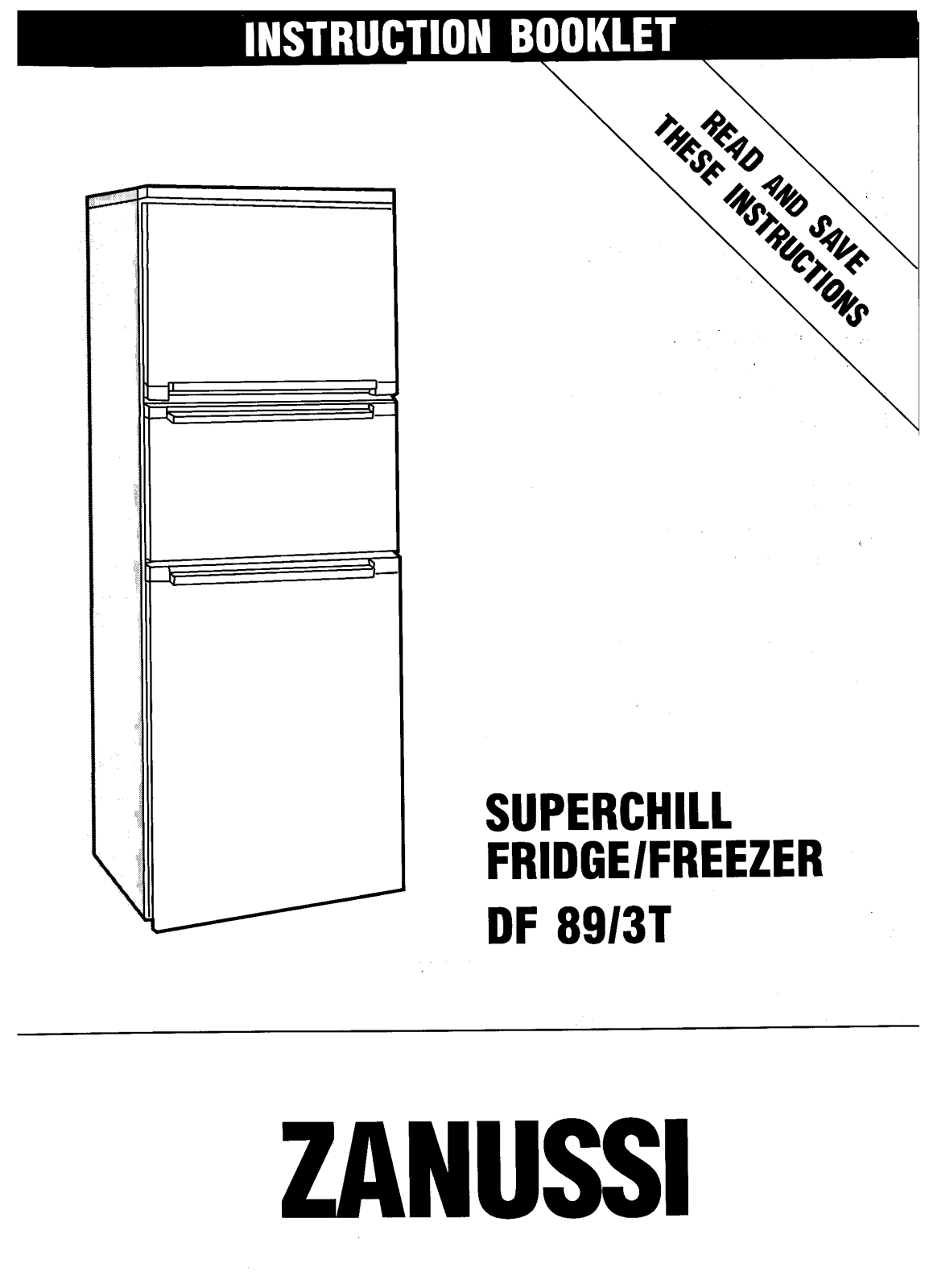 Zanussi DF 89 3T User Manual