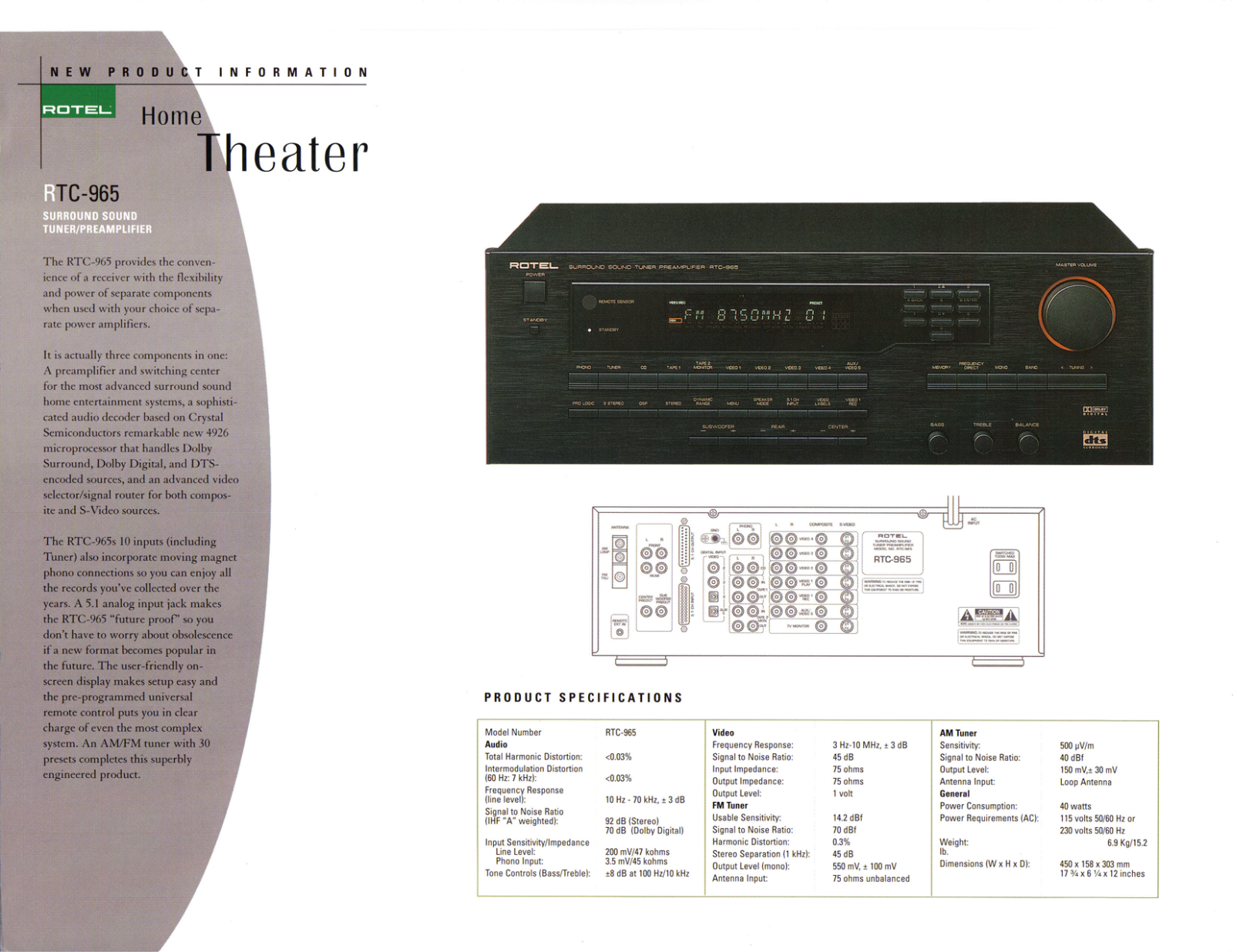 Rotel RTC-965 Brochure