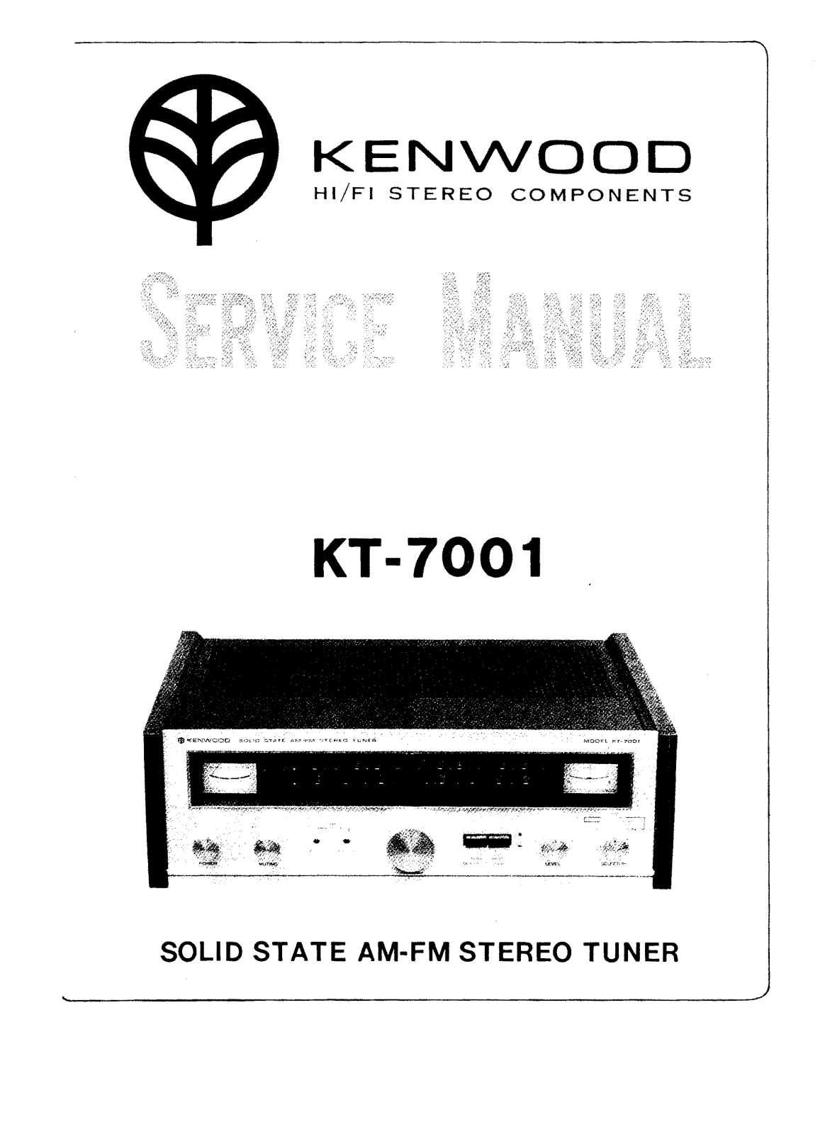 Kenwood KT-7001 Service Manual