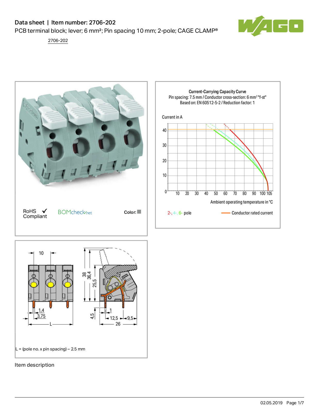 Wago 2706-202 Data Sheet