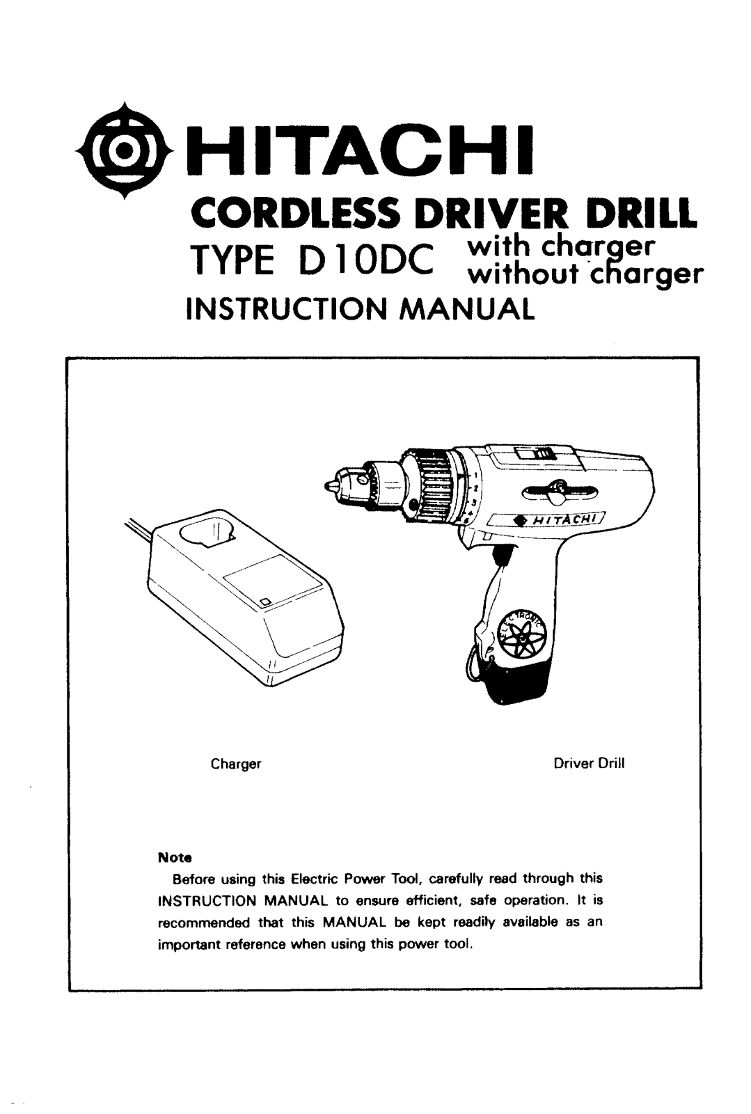 Hitachi D10DC User Manual