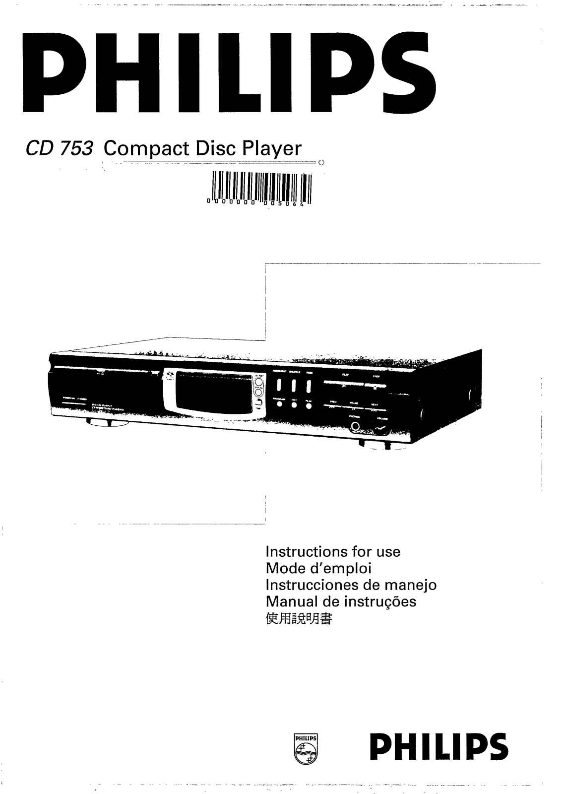 Philips CD753/20, CD753/14, CD753/05, CD753/01, CD753/00 User Manual