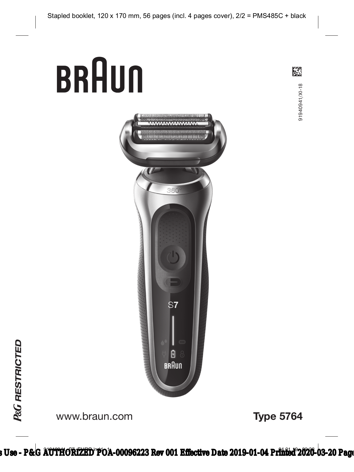 BRAUN 70-S1000S, 70-N7200CC User Manual
