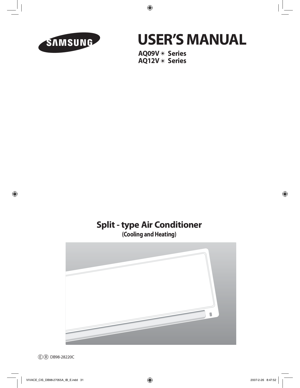 Samsung AQ09VBCNSER User Manual