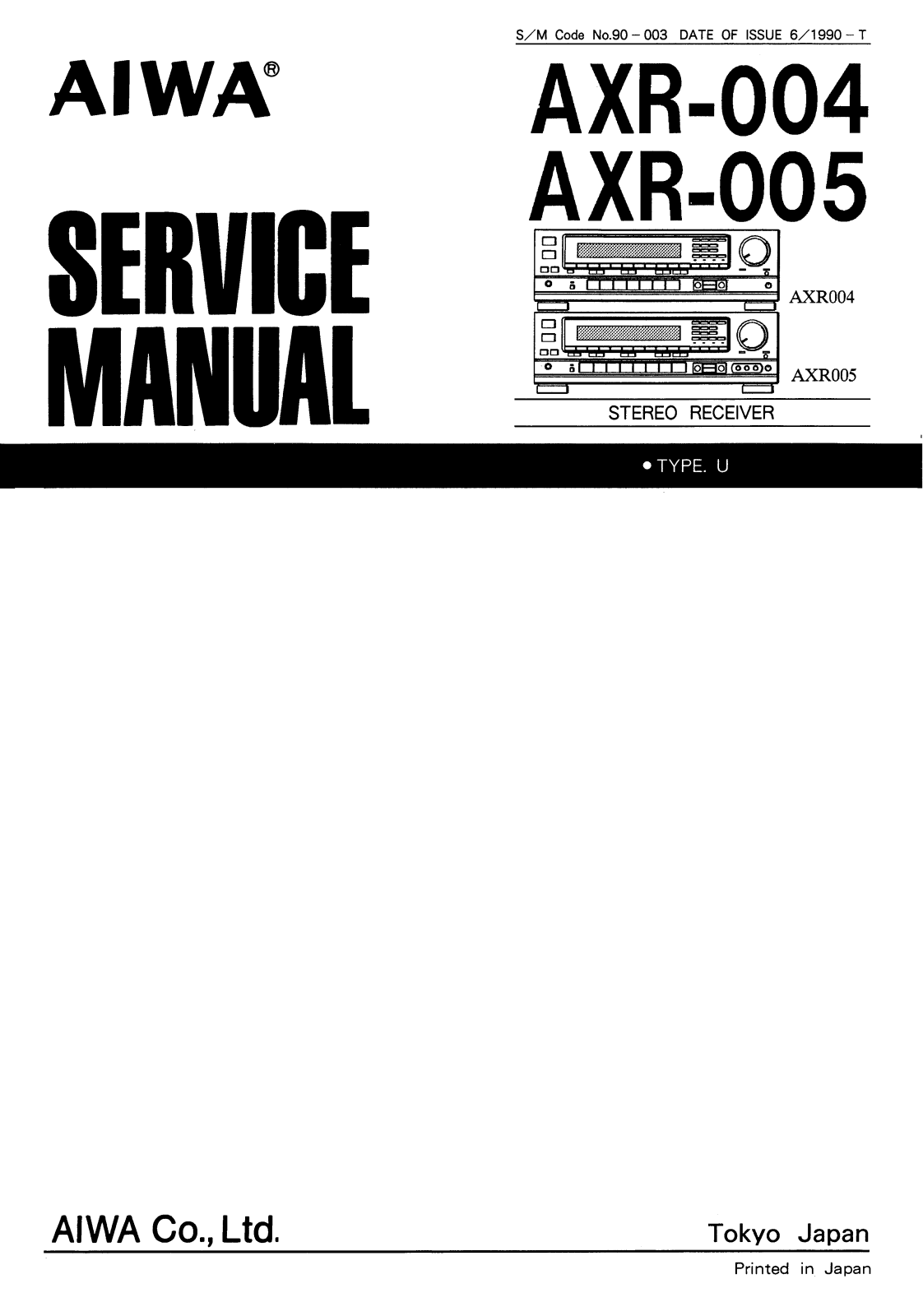 Aiwa AX-R004, AX-R005 Service Manual