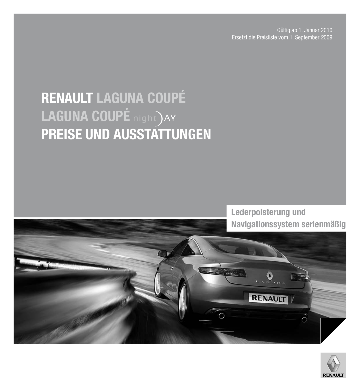 Renault LAGUNA COUPE BROCHURE