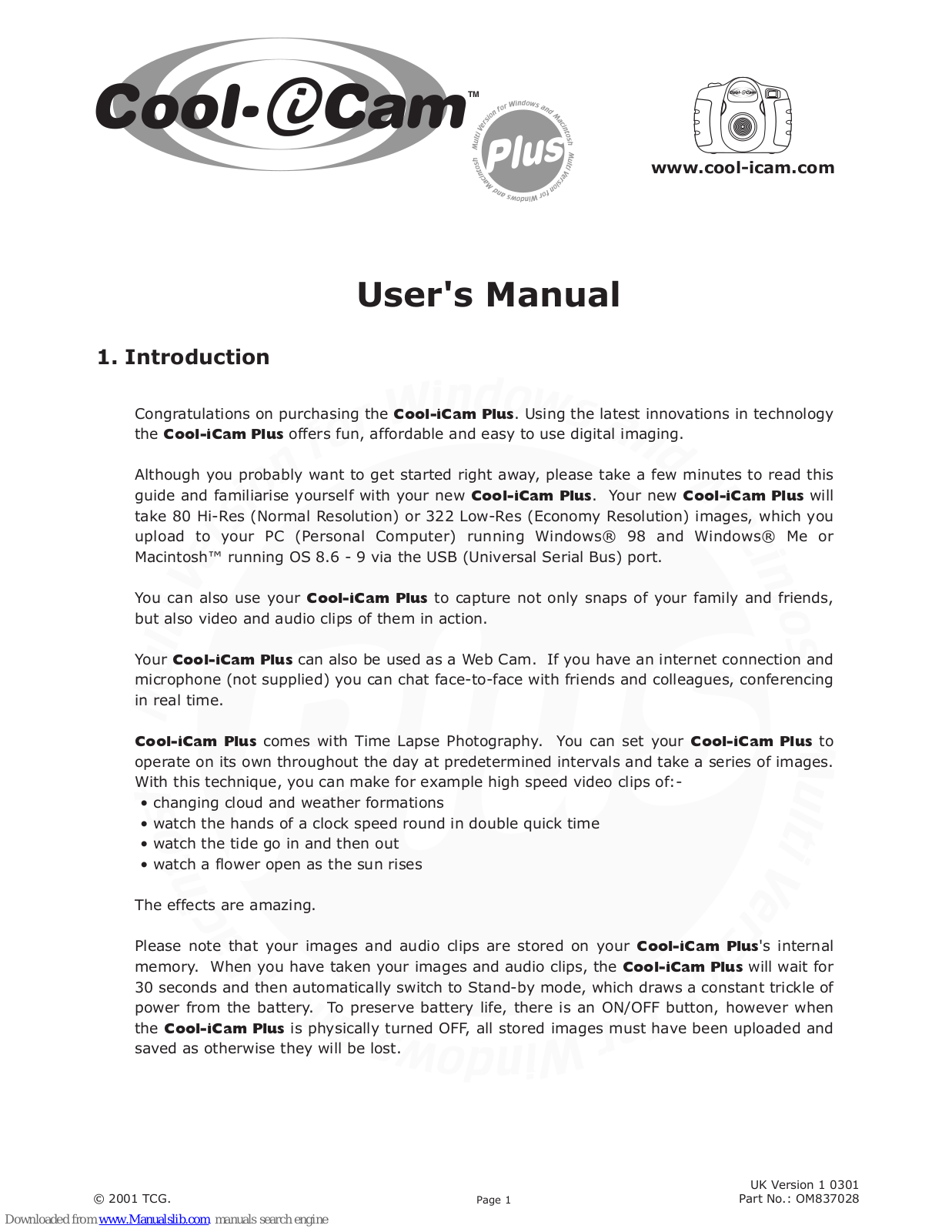 Cool-Icam Plus User Manual - ManualMachine.com