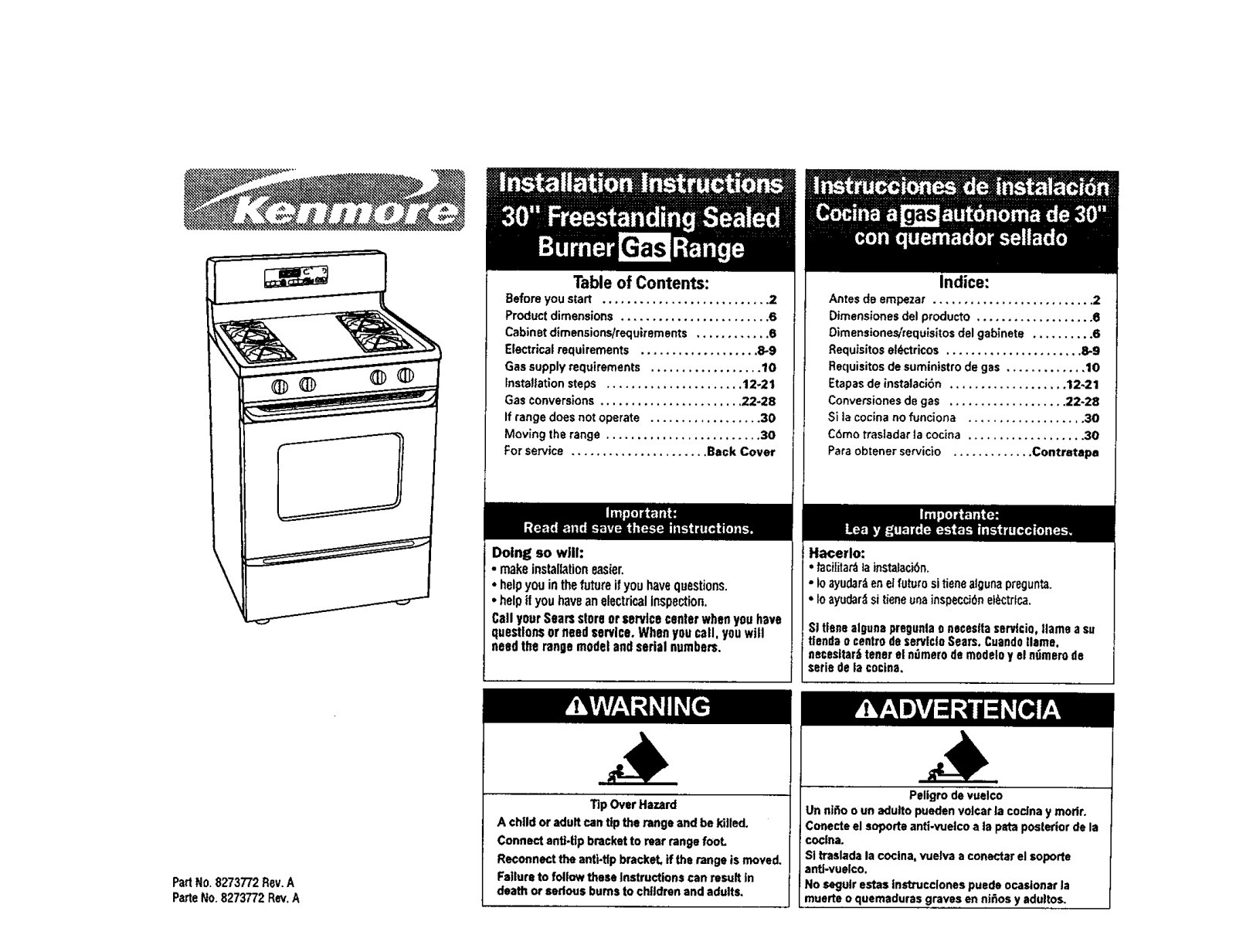 Kenmore 66575849005, 66575849006, 66575844001, 66575844002, 66575844003 Installation Guide - ManualMachine.com