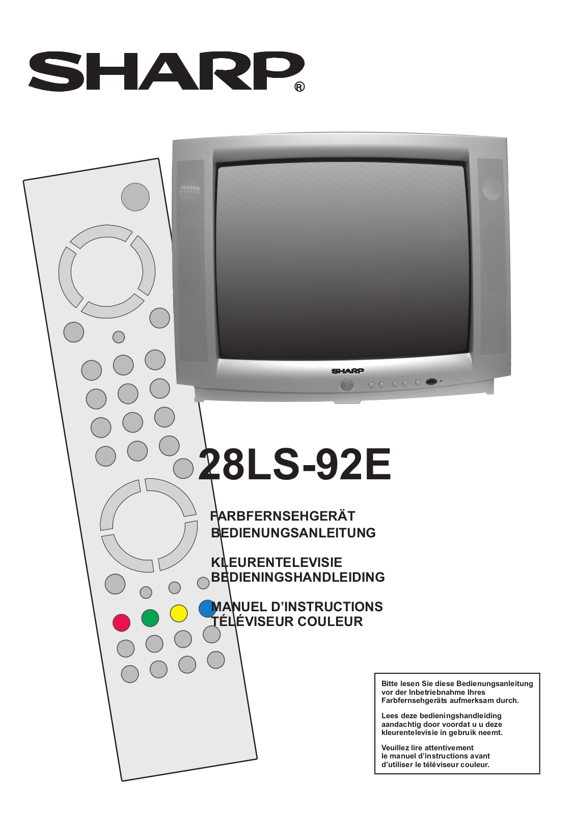 Sharp 28LS-92EES, 28LS-92E User Manual