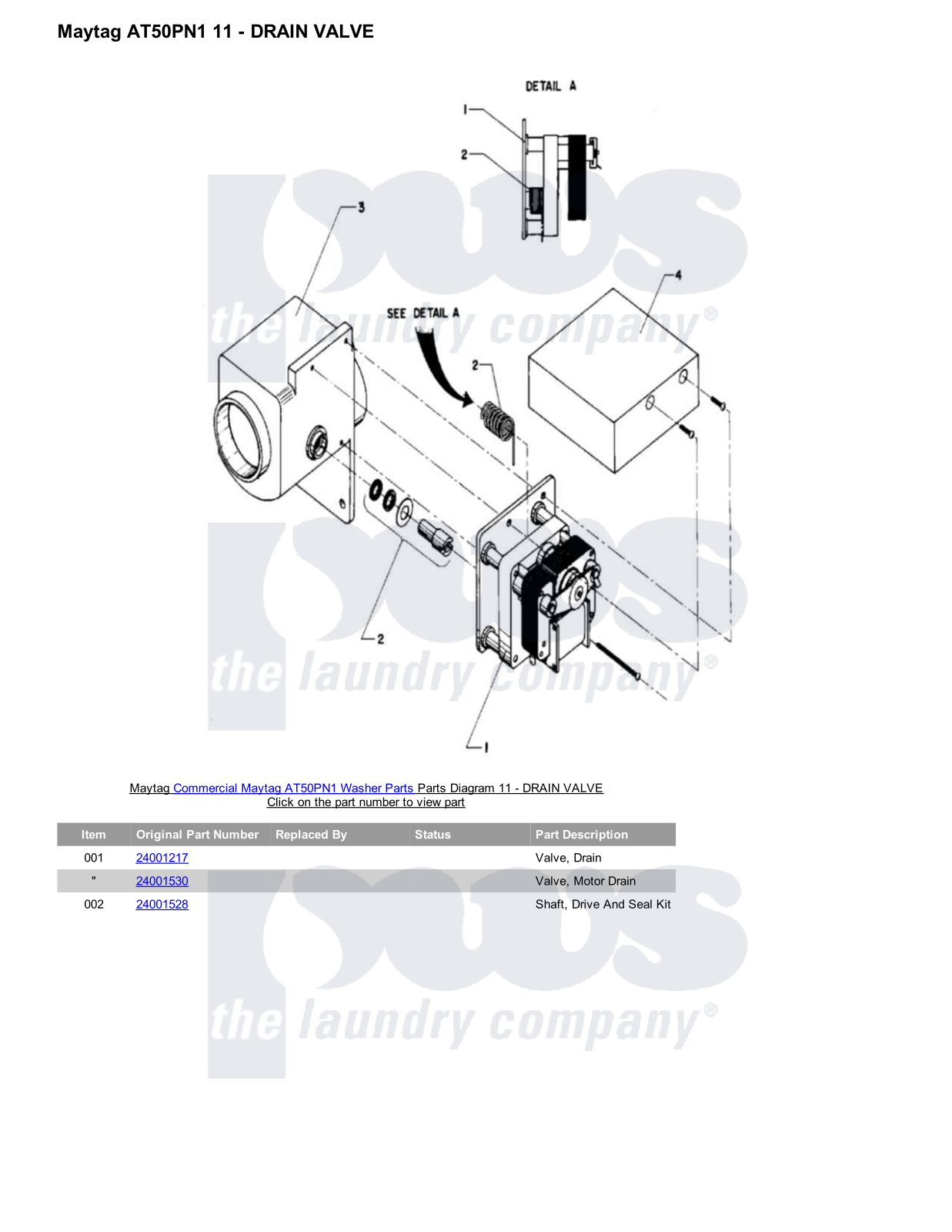 Maytag AT50PN1 Parts Diagram