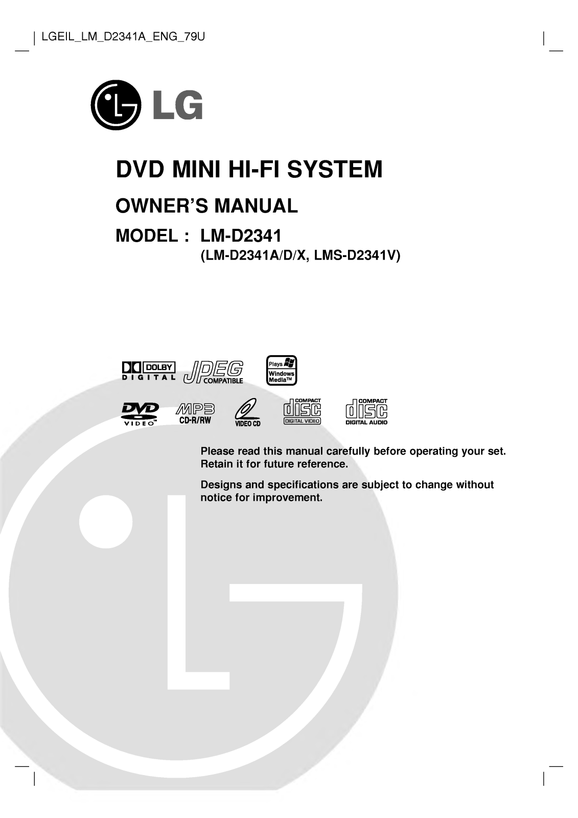 LG LM-D2341 User Manual