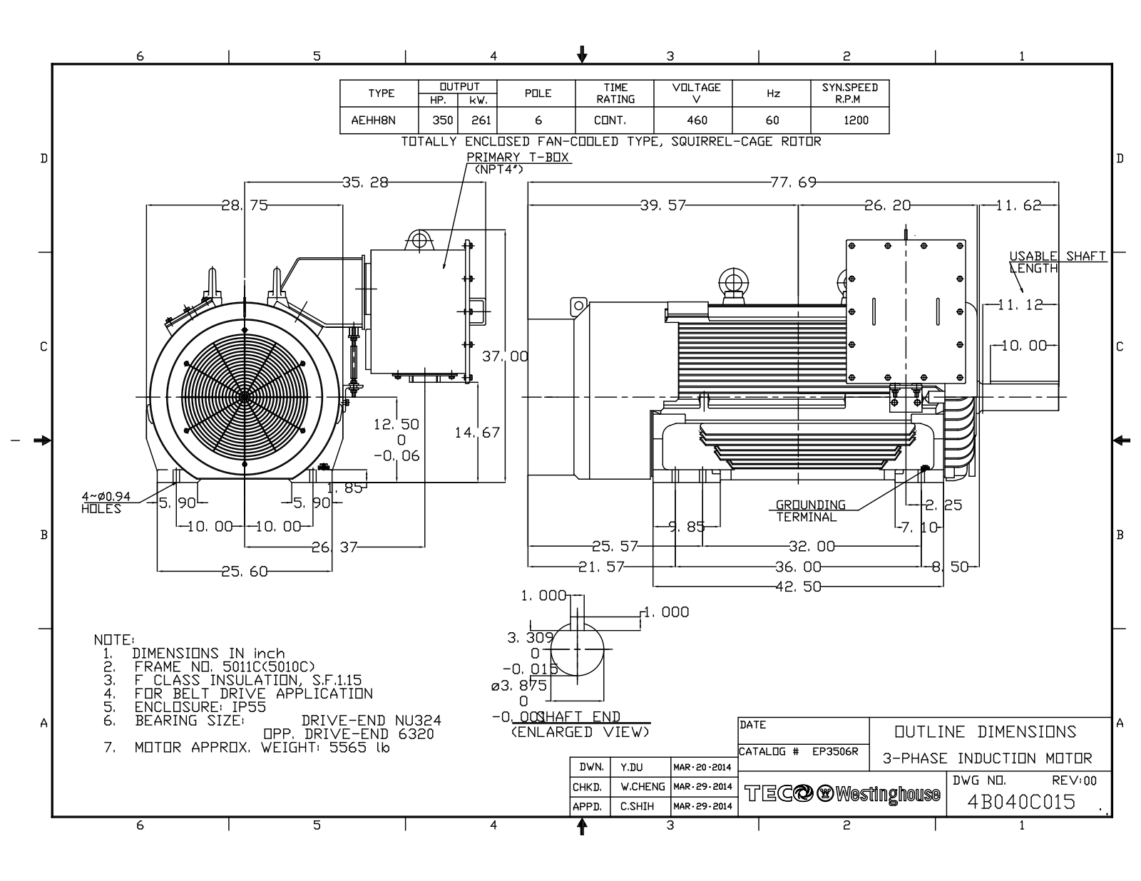 Teco EP3506R Reference Drawing