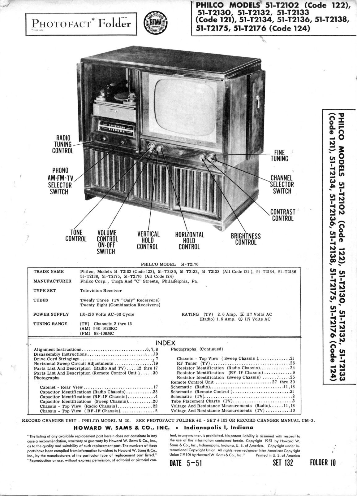 Philco 51 t2102 schematic - ManualMachine.com