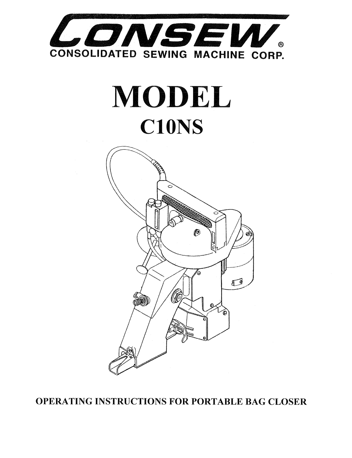 CONSEW C10NS Operating Instruction