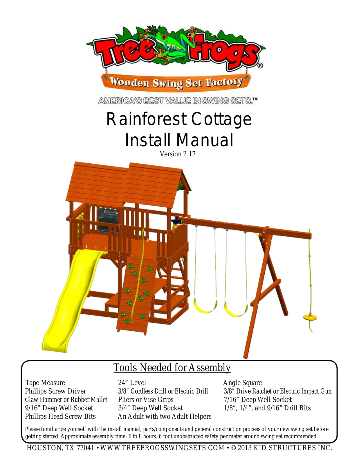 Tree Frogs Rainforest Cottage Install Manual - ManualMachine.com