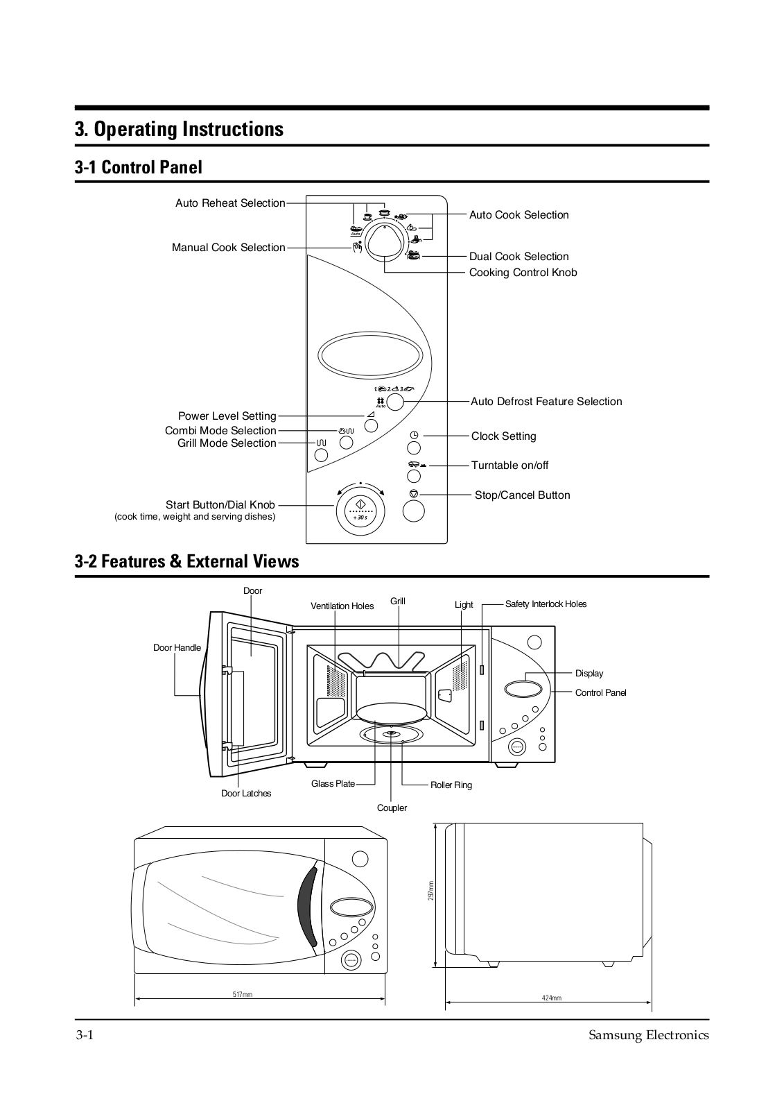 Samsung CE2974, CE2974R-BWT Operating Instructions