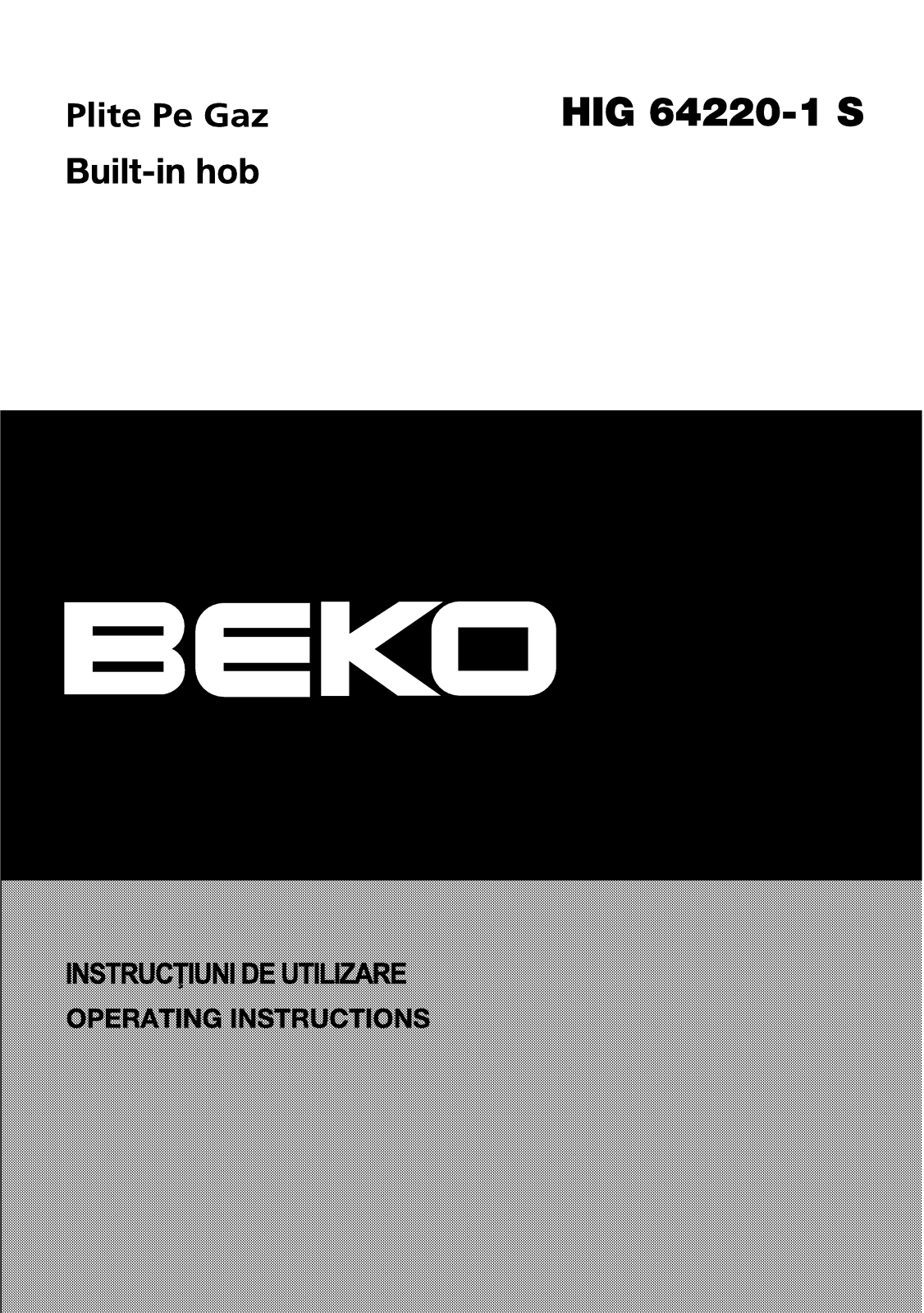 Beko HIG64220-1S User manual