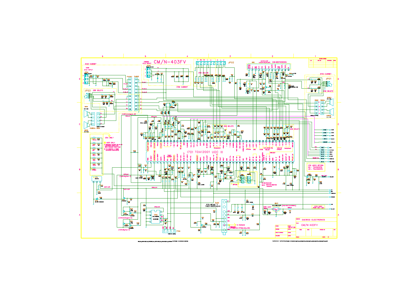 Daewoo CN-403FV Schematic