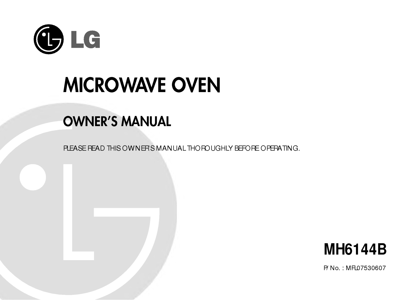 LG MH-6144B User Manual