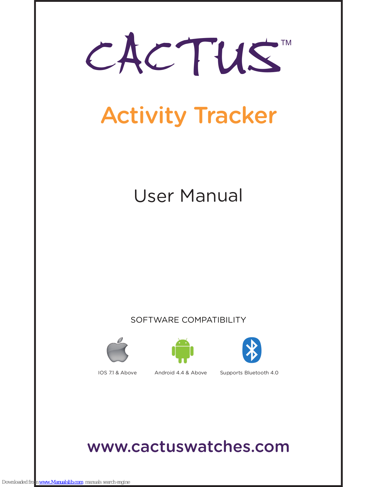 Cactus Activity Tracker User Manual