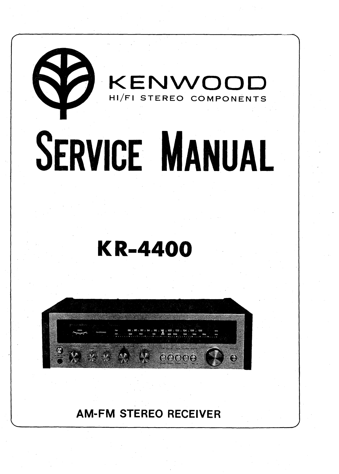 Kenwood KR-4400 Service manual