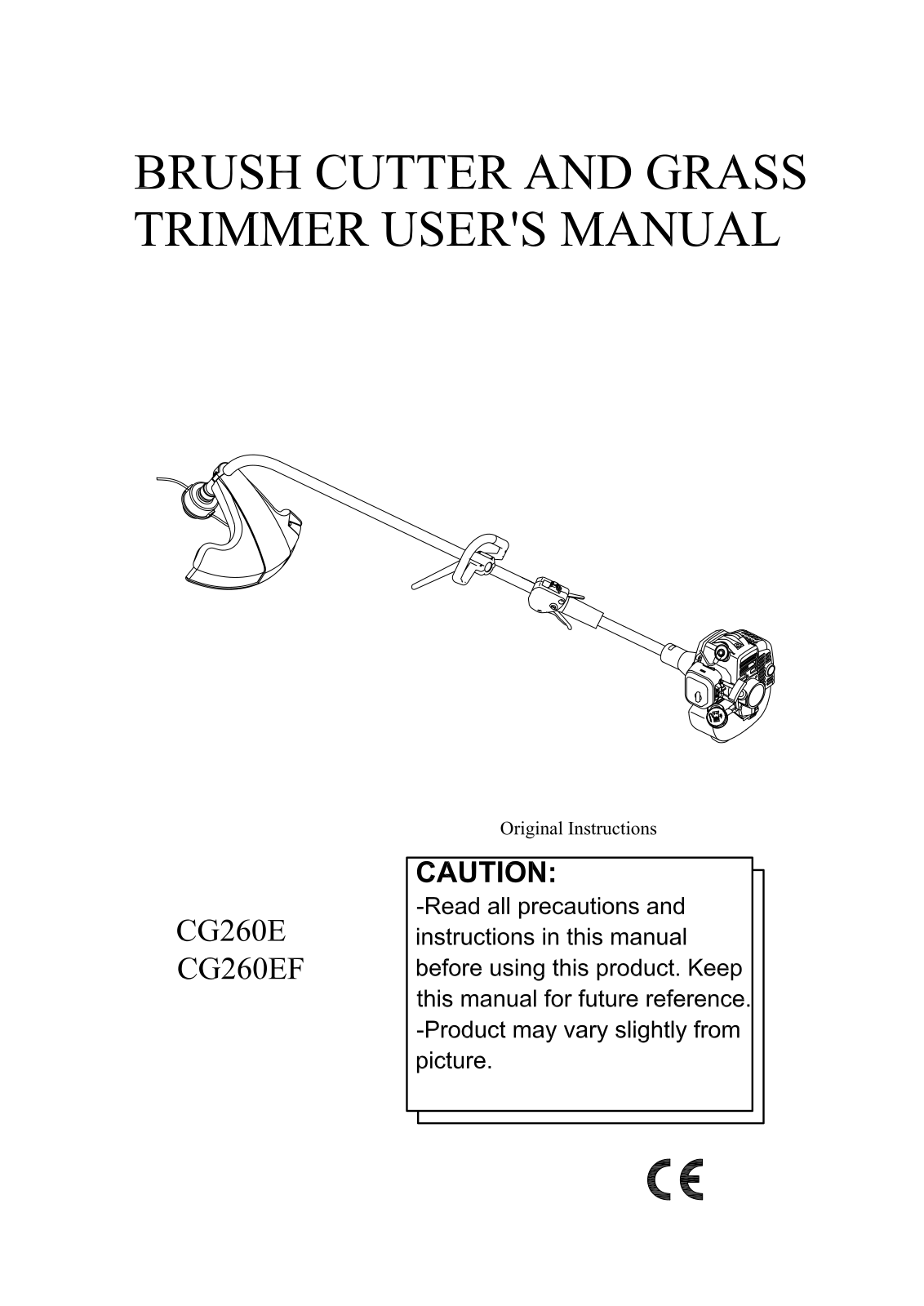 Parklands CG260EF, CG260E User Manual