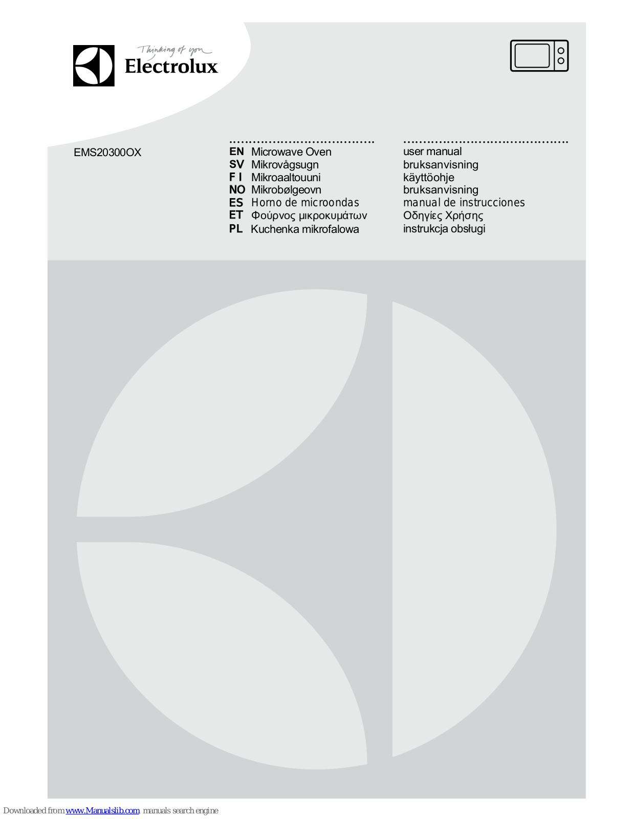 Electrolux EMS2030, EMS20300OX User Manual